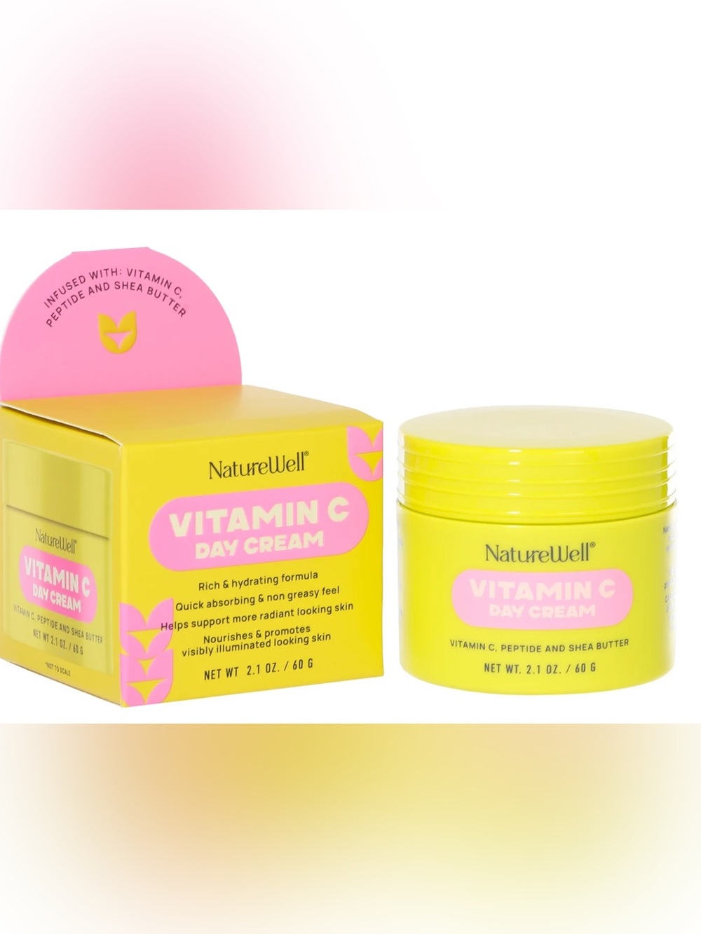NatureWell Vitamin C Day Cream - Brightening, Nourishing Moisturizer
2.1 oz 
NWT